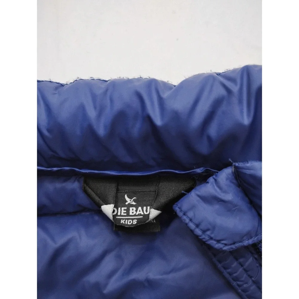 Eddie Bauer Jacket Kids XL Blue Goose Down Full Zip Puffer Pockets Outdoor 14/16